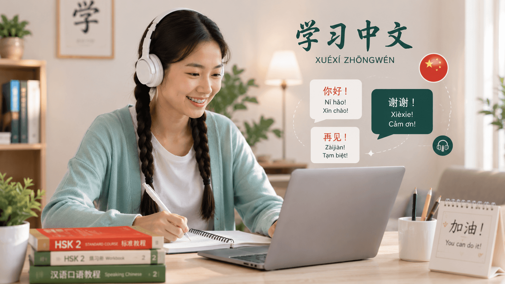 Học viên học thử cùng laptop